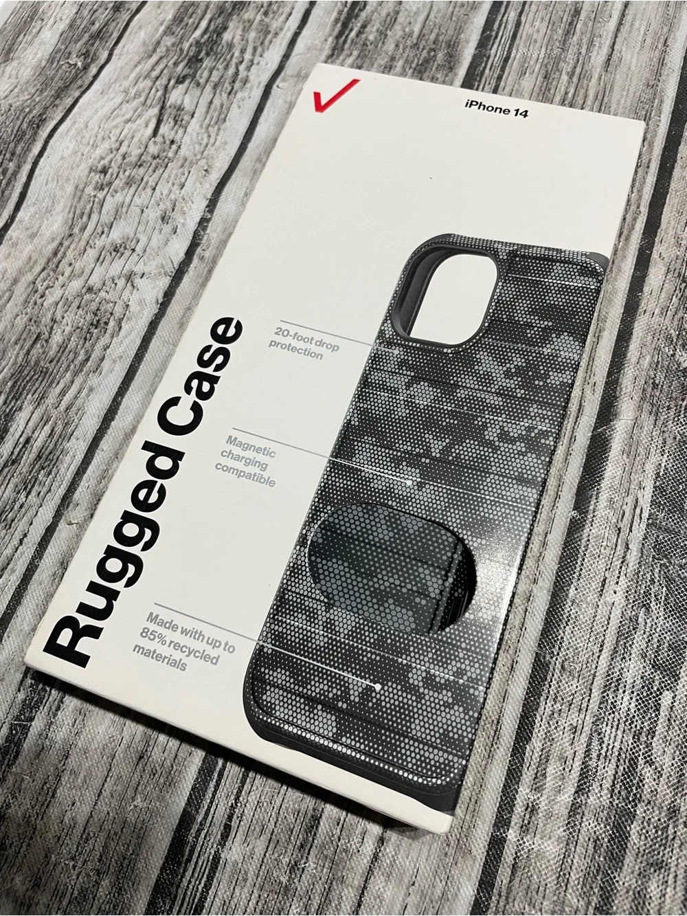 iPhone 14 Verizon Rugged Series Case in Black Camo NEW